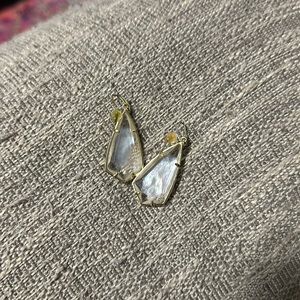 Clear white stone Kendra Scott dangle earrings